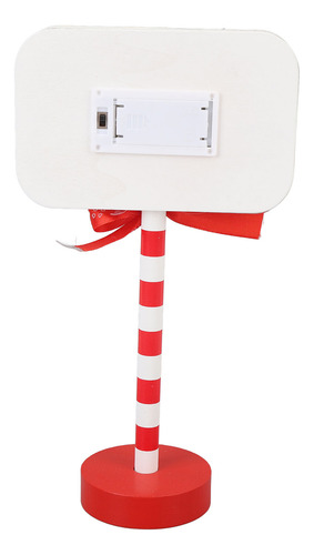 Letrero Navideño Led De Madera Con El Polo Norte Para Mesa