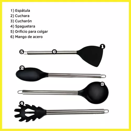 Cucharones X4 Cucharas Acero Inoxidable Utensilios Cocina