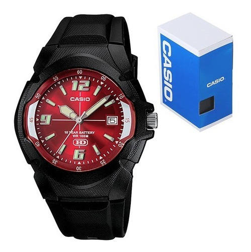 Reloj Casio Mw600 Rojo Fechador Sumergible 100 M