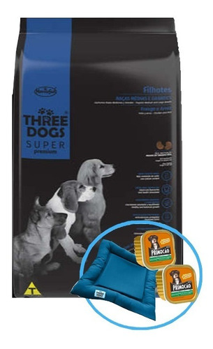 Alimento Three Dog Cachorro Super Premium 17 Kilos (15+2kg)