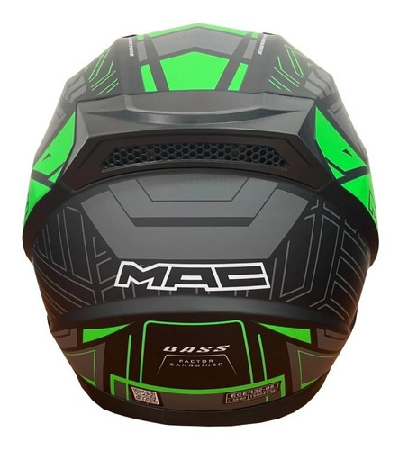 Casco Moto Integral Mac Bass Arcade Visor Simple