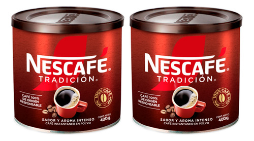 Café Nescafé® Tradición Tarro 400g Pack X2