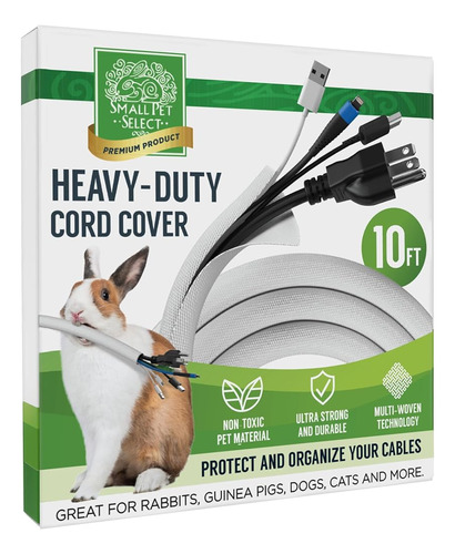 Small Pet Select Heavy Duty Cord Cover - Blanco, 10 Pies - C