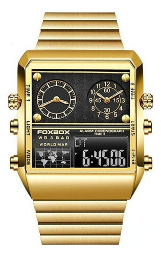 Reloj Electrónico Luminoso Cuadrado De Lujo Foxbox
