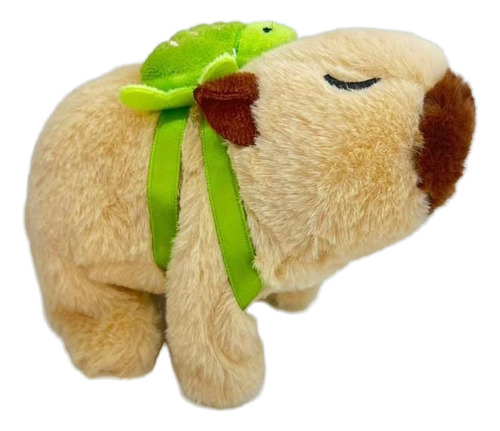 Capybara-carpincho Peluche A Pilas Camina Y Sonido Importado Beige