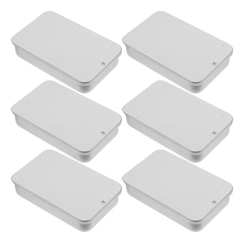 Salve Tins, Caja De Lata Con Tapa Corredera, 6 Unidades