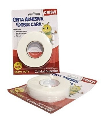 Cinta Adhesiva Crisvi Doble Cara 2 Metros