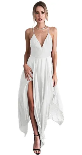 Vestido blanco tirantes largo new arrivals