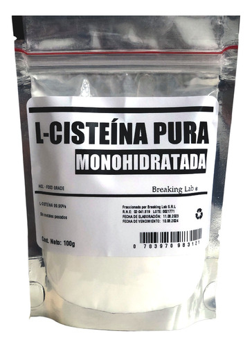 L- Cisteina Pura Amino Libre - Pure L-cysteine 250g 