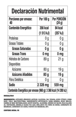 Paleta Rockaleta Sonric's® Sabor Original Con 40 Piezas