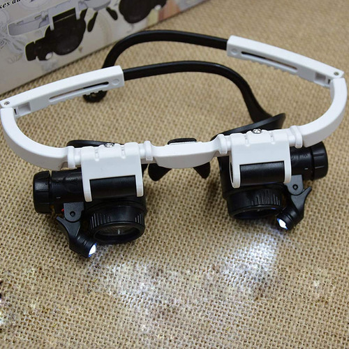 Lupa Ajustable 8x Con Luz Led Para Reparación De Relojes
