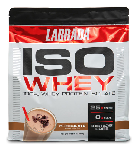 Labrada Nutricion Iso Whey Aislado Proteina Chocolate 5 Libr