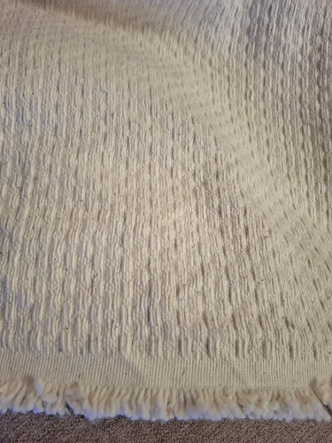 Manta Rústica Pie De Cama Algodón Doble Tejido Natural Tramado