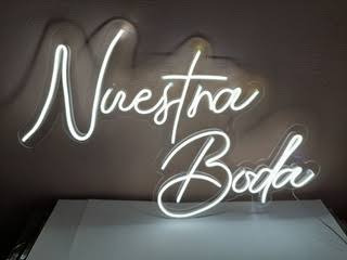 Letrero Neon Nuestra Boda Materiales De Primera Calidad