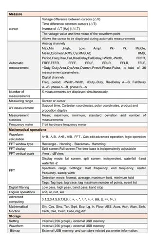 Osciloscopio De Ultra Fósforo Pantalla Táctil Uni-t Mso2202