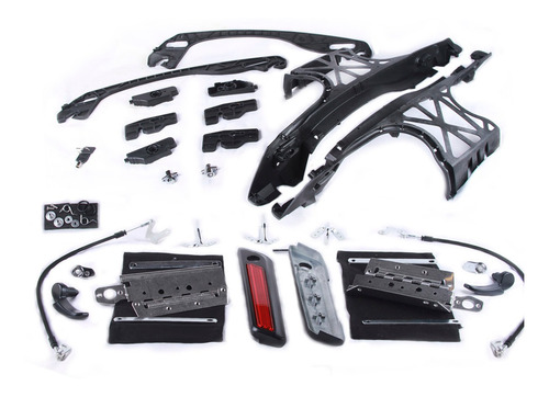 Kit De Chapas Y Bisagras Negro Para Maletas Harley 14 O Mas