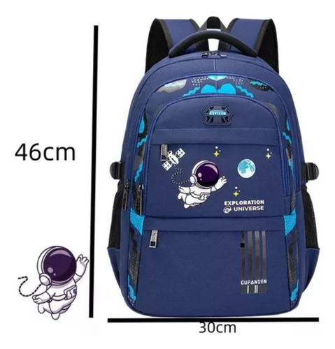 Mochila Ortopédica Infantil, Astronauta, Impermeable 2025 Ne
