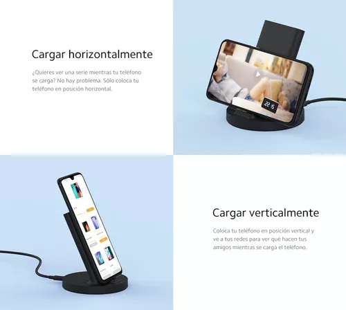 Cargador Inalámbrico Xiaomi Carga Rápida 20 W