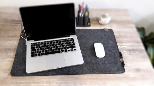 Mouse Pad Fieltro Premium Manta Notebook Mac Pc Teclado