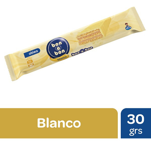 Oblea Bon O Bon Chocolate Blanco 30grs Caja X 20un Arcor