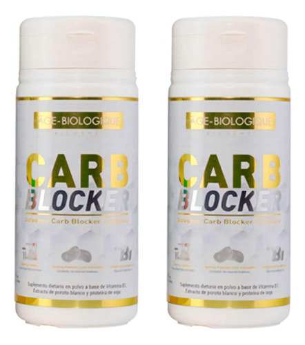 Carb Blocker Age Biologique bloq carbohidratos 2 Un x 50 Gr sin sabor
