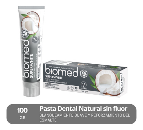 Pasta Dental Blanqueadora Biomed Superwhite 100g Sin Fluor