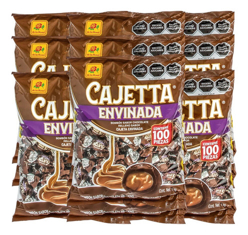 Bombón Chocolate Relleno Cajeta Envinada 1000pz 10kg