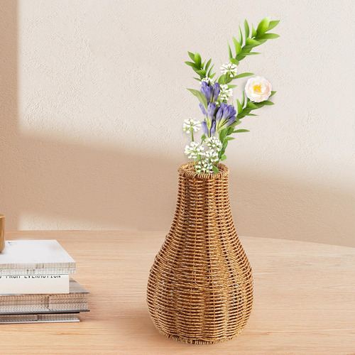 Jarrón De Mimbre, Maceta Elegante Para Plantas, Arreglo S
