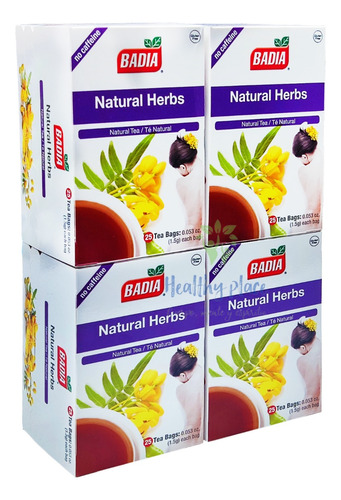 Tea Badia Natural Herbs 4 Cajas - g a $444