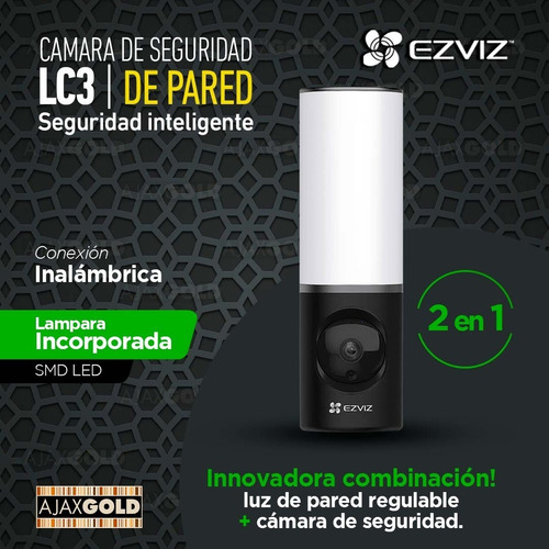 Imagen 2 de 10 de Cámara Seguridad Ip Wifi 4mp Ezviz P2p Luz Lampara Exterior