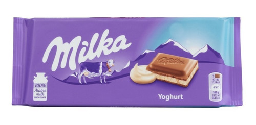Chocolatina Alemana Milka Yogurt 100g - Kg a $13900