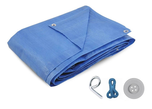 Capa De Piscina 6,5x3,5 Proteção 300 Micras Kit Completo