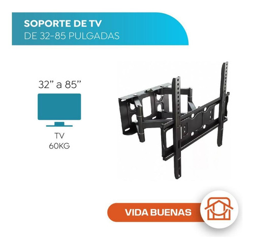 Soporte Para Tv Doble Brazo Desde La 32 Hasta 70