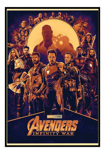 Cuadro Poster Premium 33x48cm Avengers Infinity War
