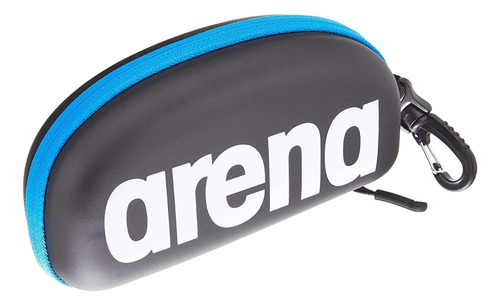 Estuche Para Antiparras Arena Goggle Case Color Negro con Azul