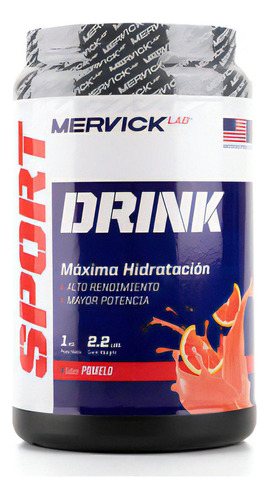 Sport Drink 1 Kg Mervick Lab Bebida Isotónica Sodio Potasio Magnesio Vitaminas Sabor Pomelo