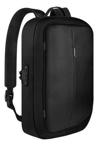 Redlemon Mochila para Laptop Negra Ejecutiva Antirrobo con Candado y Puerto USB Resistente al Agua