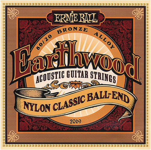 Extremo Esférico Ernie Ball Folk De Nailon Transparente Y Do