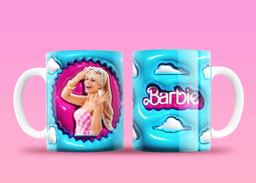 15 Tazas Personalizadas Sublimadas Plasticas Barbie