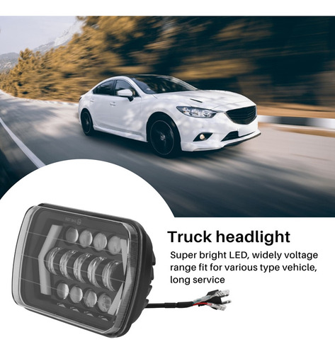 Faros Led Halo De 7x6 Pulgadas, Faros Led Cuadrados De 5x7 P