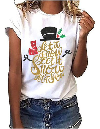 Camiseta H Para Mujer Divertida Con Estampado De Letras Navi