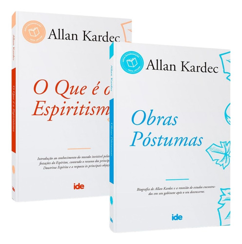 Kit 02 Livros Allan Kardec:obras Póstumas+o Que É O Espiritismo|ide Editora: Não Aplica, De : Allan Kardec / Tradução: Salvador Gentile. Editorial Ide, Capa Mole Em Português, 2021