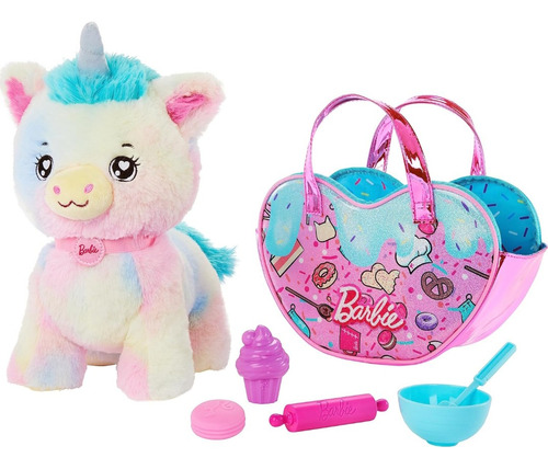 Barbie Peluche Pet Unicornio Con 5 Accesorios 