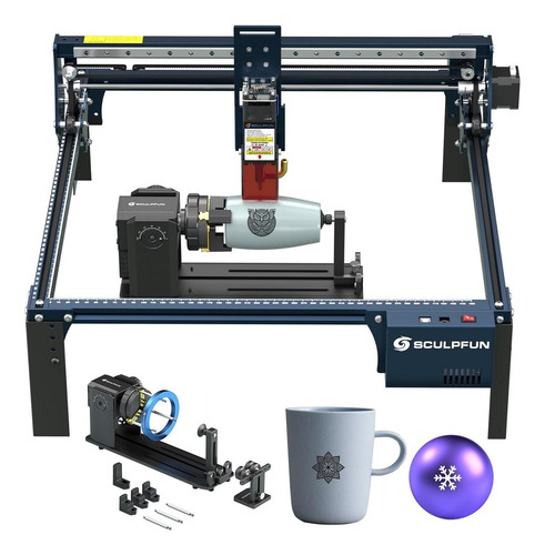 Máquina De Grabado Láser Sculpfun S30 Pro 10w+3 En 1 Rodillo