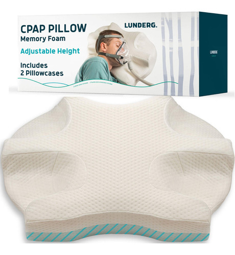 Lunderg Almohada Cpap Para Personas Que Duermen De Lado, In