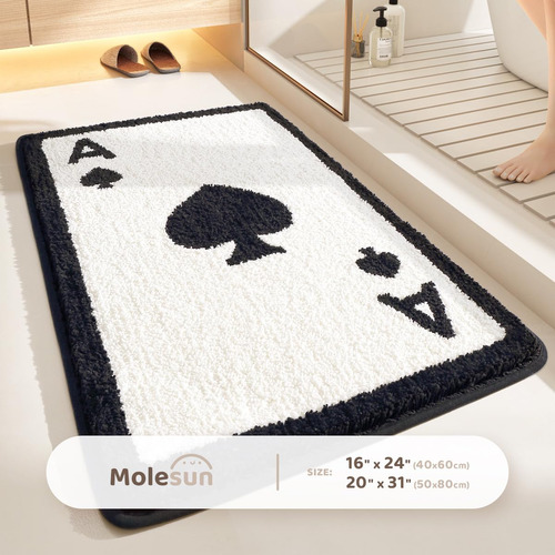 Alfombra De Baño Póquer As De Picas 51 X 79 Cm