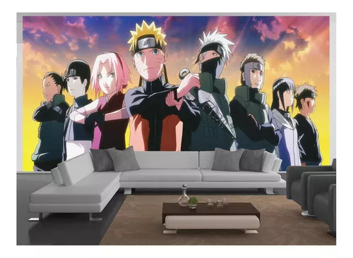 Papel De Parede Anime Naruto Mangá Personagens 4m² Nrt07