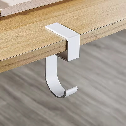 Gancho Sencillo Para Accesorios Escritorio Mesa Apertura 3cm Blanco
