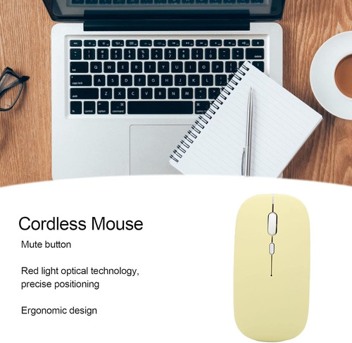Ratón Inalámbrico Recargable Bluetooth Modo Dual Delgado 2.4