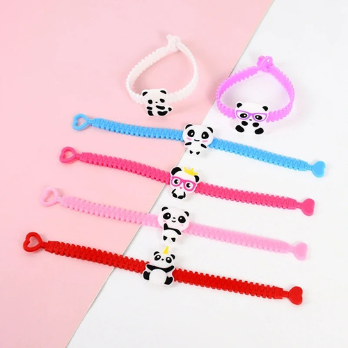 Pulsera De Panda X12 Und. 19cm Colores Surtidos Sorpresitas